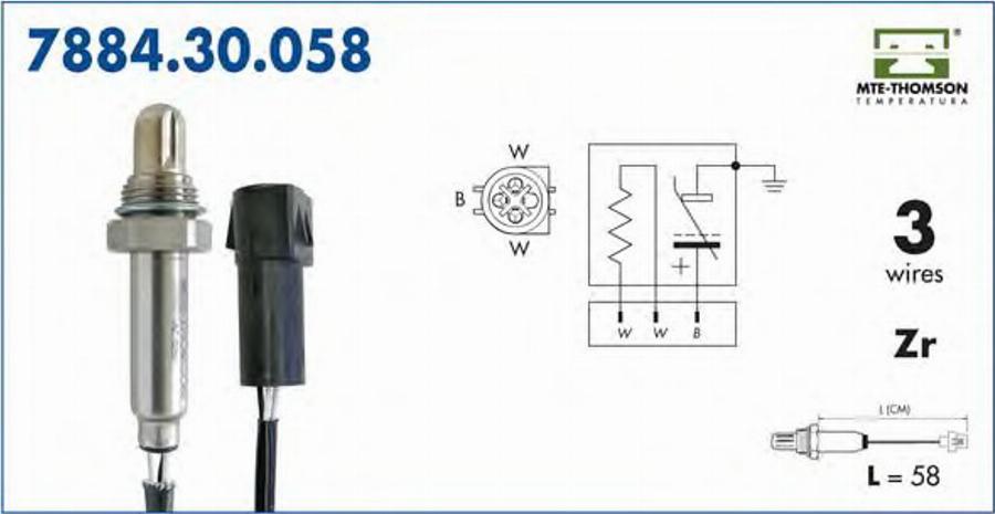 MTE-Thomson 7884.30.058 - Lambda Sensor autospares.lv