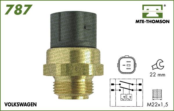 MTE-Thomson 787.95/102 - Temperature Switch, radiator / air conditioner fan autospares.lv