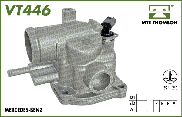 MTE-Thomson VT446.92 - Coolant thermostat / housing autospares.lv