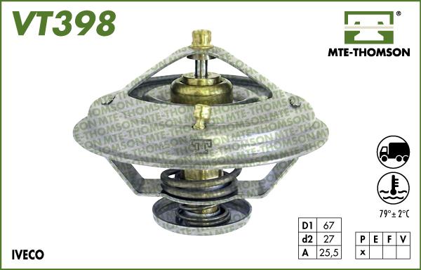 MTE-Thomson VT398.79 - Coolant thermostat / housing autospares.lv