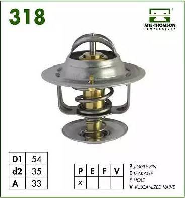 MTE-Thomson VT318.83 - Coolant thermostat / housing autospares.lv