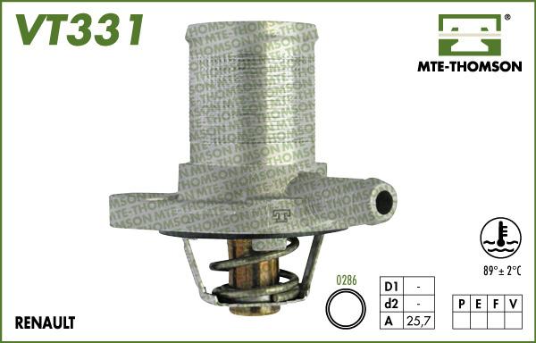 MTE-Thomson VT331.89 - Coolant thermostat / housing autospares.lv