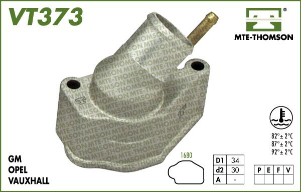 MTE-Thomson VT373.92 - Coolant thermostat / housing autospares.lv