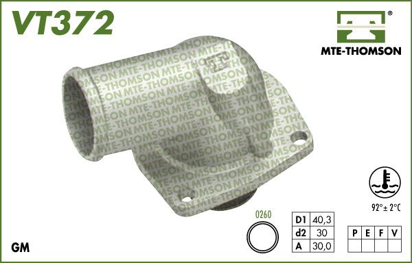 MTE-Thomson VT372.92 - Coolant thermostat / housing autospares.lv