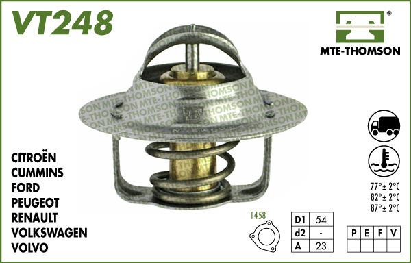 MTE-Thomson VT248.82 - Coolant thermostat / housing autospares.lv