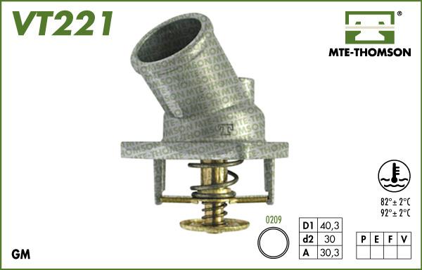 MTE-Thomson VT221.92 - Coolant thermostat / housing autospares.lv