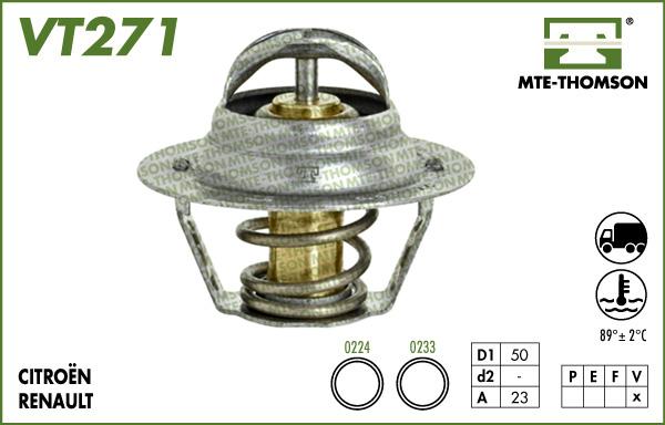 MTE-Thomson VT271.89 - Coolant thermostat / housing autospares.lv