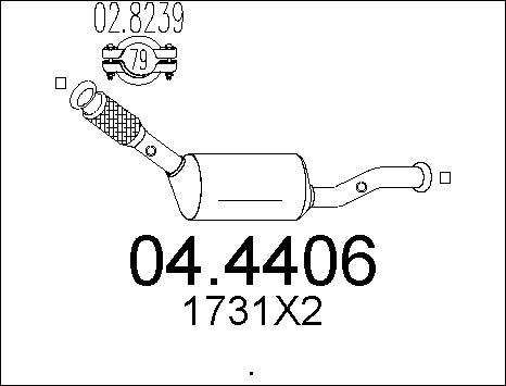 MTS 04.4406 - Catalytic Converter autospares.lv