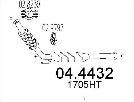 MTS 04.4432 - Catalytic Converter autospares.lv