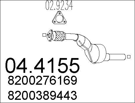 MTS 04.4155 - Catalytic Converter autospares.lv