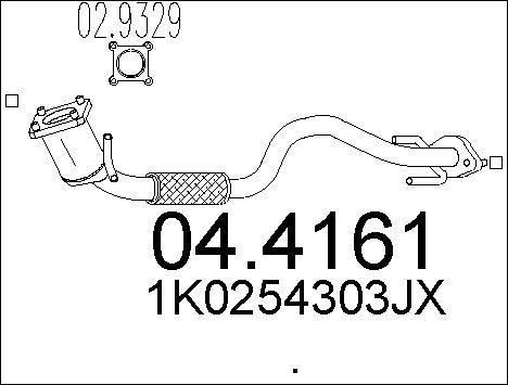 MTS 04.4161 - Catalytic Converter autospares.lv