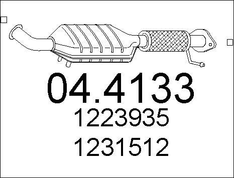 MTS 04.4133 - Catalytic Converter autospares.lv