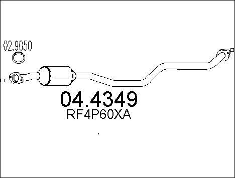 MTS 04.4349 - Catalytic Converter autospares.lv