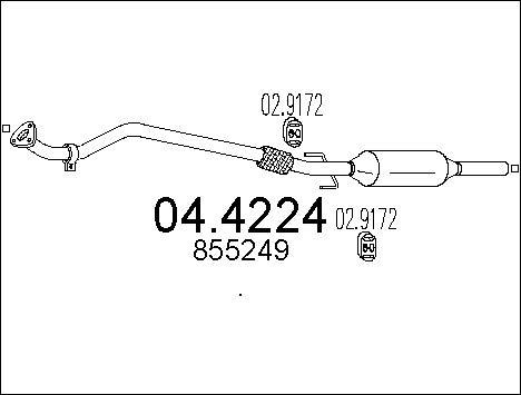 MTS 04.4224 - Catalytic Converter autospares.lv