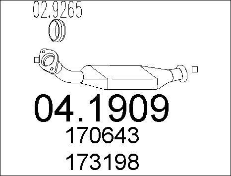 MTS 04.1909 - Catalytic Converter autospares.lv