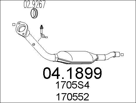 MTS 04.1899 - Catalytic Converter autospares.lv