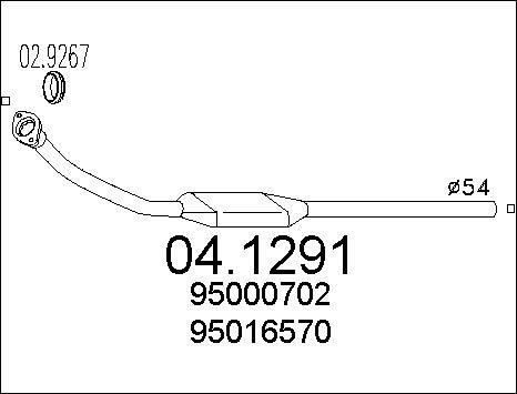 MTS 04.1291 - Catalytic Converter autospares.lv