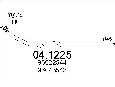 MTS 04.1225 - Catalytic Converter autospares.lv