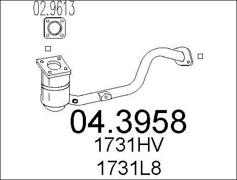 MTS 04.3958 - Catalytic Converter autospares.lv