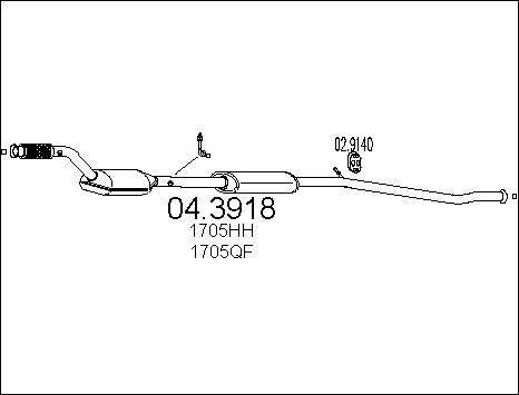 MTS 04.3918 - Catalytic Converter autospares.lv