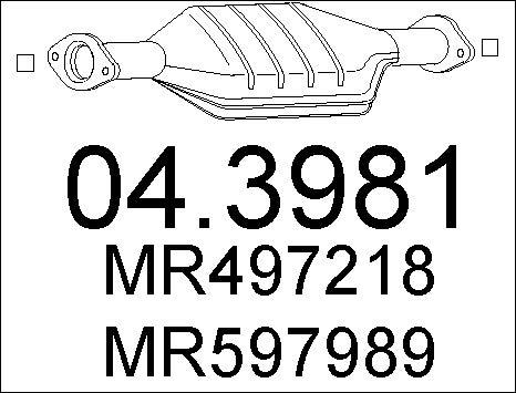 MTS 04.3981 - Catalytic Converter autospares.lv