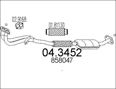 MTS 04.3452 - Catalytic Converter autospares.lv