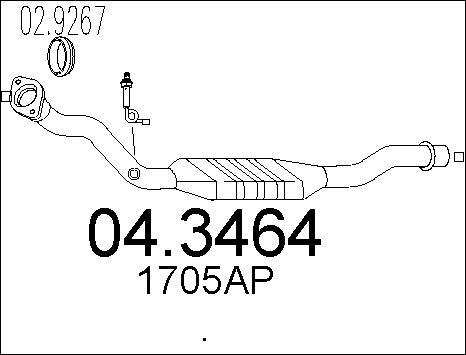 MTS 04.3464 - Catalytic Converter autospares.lv