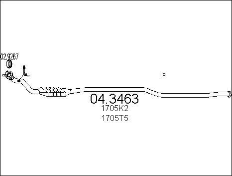 MTS 04.3463 - Catalytic Converter autospares.lv