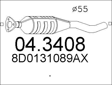 MTS 04.3408 - Catalytic Converter autospares.lv