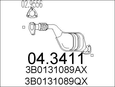 MTS 04.3411 - Catalytic Converter autospares.lv