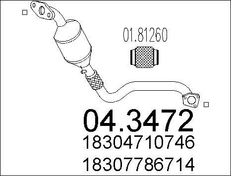 MTS 04.3472 - Catalytic Converter autospares.lv