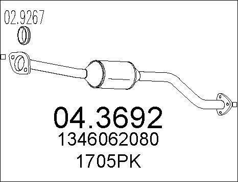 MTS 04.3692 - Catalytic Converter autospares.lv