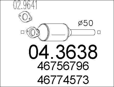 MTS 04.3638 - Catalytic Converter autospares.lv