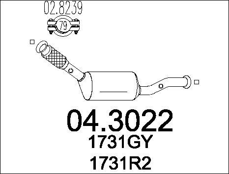 MTS 04.3022 - Catalytic Converter autospares.lv