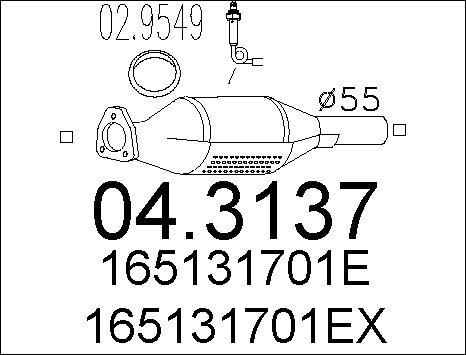 MTS 04.3137 - Catalytic Converter autospares.lv