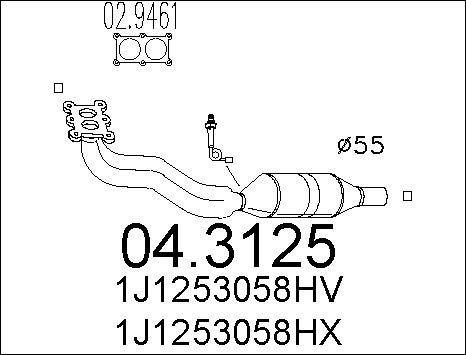 MTS 04.3125 - Catalytic Converter autospares.lv