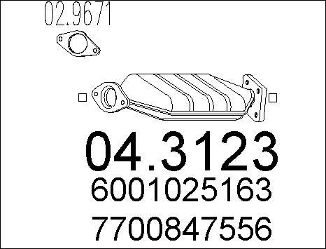 MTS 04.3123 - Catalytic Converter autospares.lv