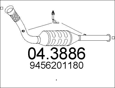 MTS 04.3886 - Catalytic Converter autospares.lv