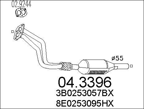 MTS 04.3396 - Catalytic Converter autospares.lv