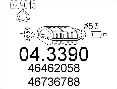 MTS 04.3390 - Catalytic Converter autospares.lv