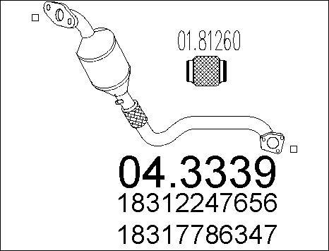 MTS 04.3339 - Catalytic Converter autospares.lv