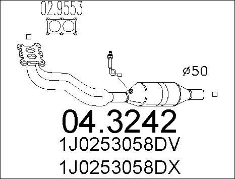 MTS 04.3242 - Catalytic Converter autospares.lv