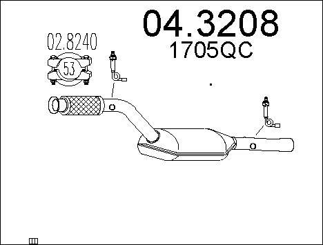 MTS 04.3208 - Catalytic Converter autospares.lv