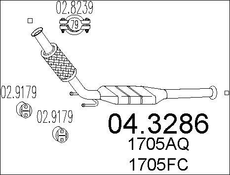 MTS 04.3286 - Catalytic Converter autospares.lv