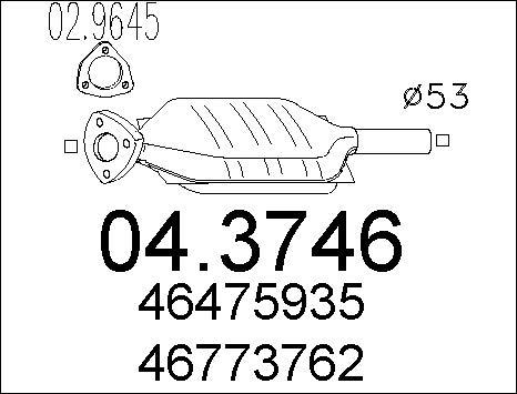 MTS 04.3746 - Catalytic Converter autospares.lv