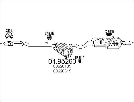 MTS 01.95260 - End Silencer autospares.lv