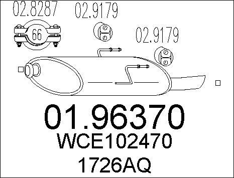 MTS 01.96370 - End Silencer autospares.lv