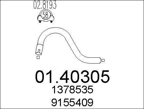 MTS 01.40305 - Exhaust Pipe autospares.lv