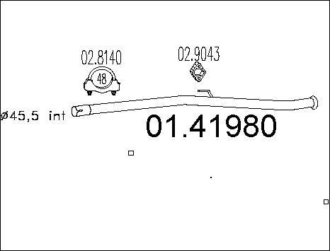 MTS 01.41980 - Exhaust Pipe autospares.lv