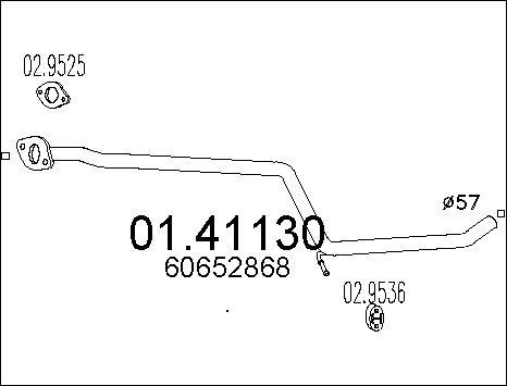 MTS 01.41130 - Exhaust Pipe autospares.lv